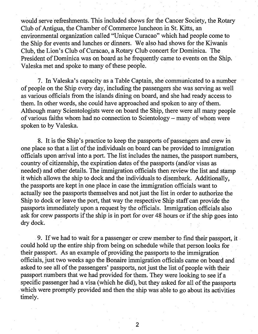 Statement of Ludwig Alpers about Valeska Paris, page 2