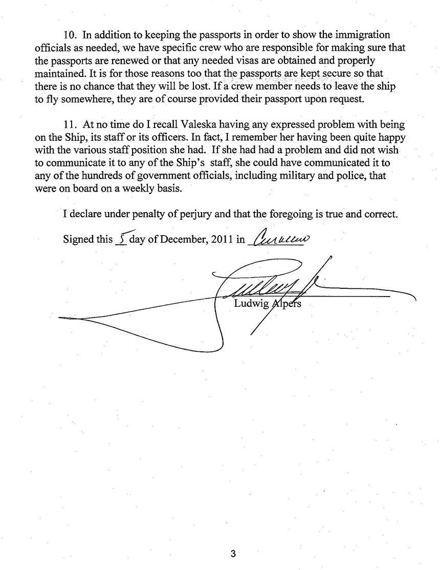 Statement of Ludwig Alpers about Valeska Paris, page 3